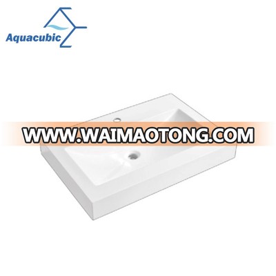 Chinese popular bathroom countertop polymarble sink hand washing basin(ACB9004)