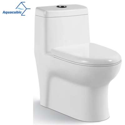 Aquacubic Sanitary Ware Dual-flush Valve One Piece White Ceramic Toilet