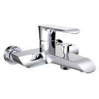 Exposed single handle bath tub shower faucet tap