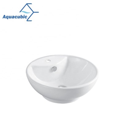 High standard lavatory elegant white hand washing countertop basin(ACB8023)