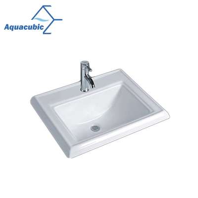 Aquacubic Best Selling Drop in Sink Bathroom Ceramic Wash Basin