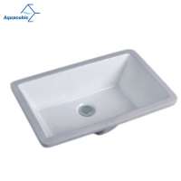 Aquacubic Lavatory Rectangular Bathroom Cabinet Undermount Ceramic Basin